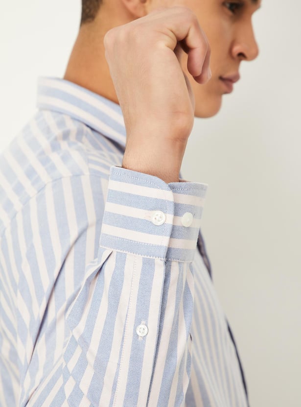 Striped Regular Fit Casual Shirt For Men