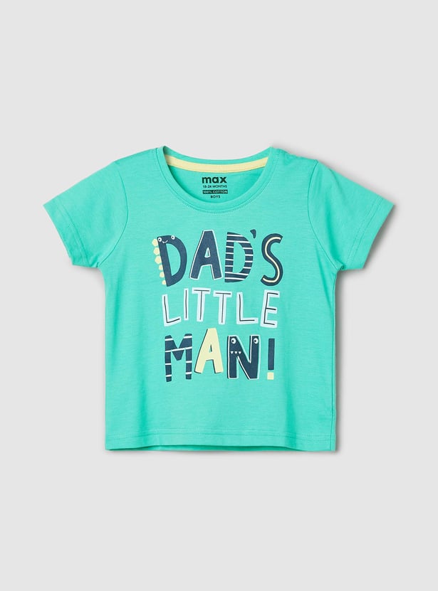 Boys Typographic Printed T-shirt