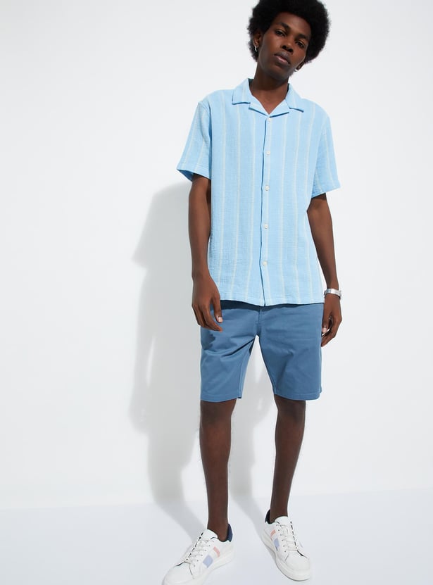 Buy URB_N Men Striped Resort Shirt Online at just Rs. 999.0