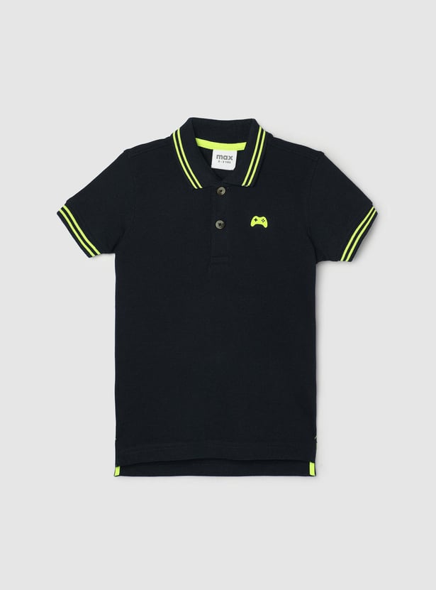 Boys Contrast Tipping Polo T-shirt