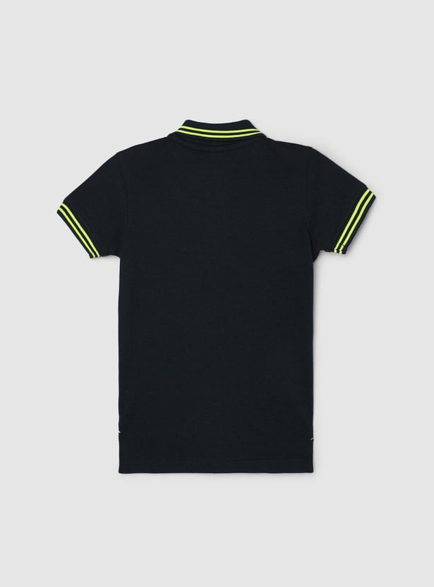 Boys Contrast Tipping Polo T-shirt