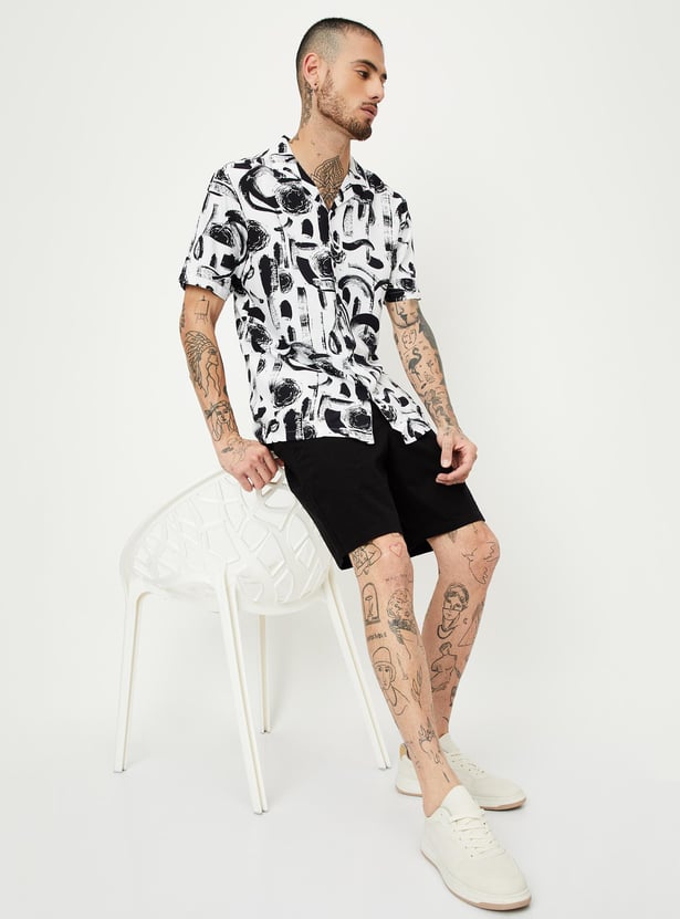 Men Solid Bermuda Shorts
