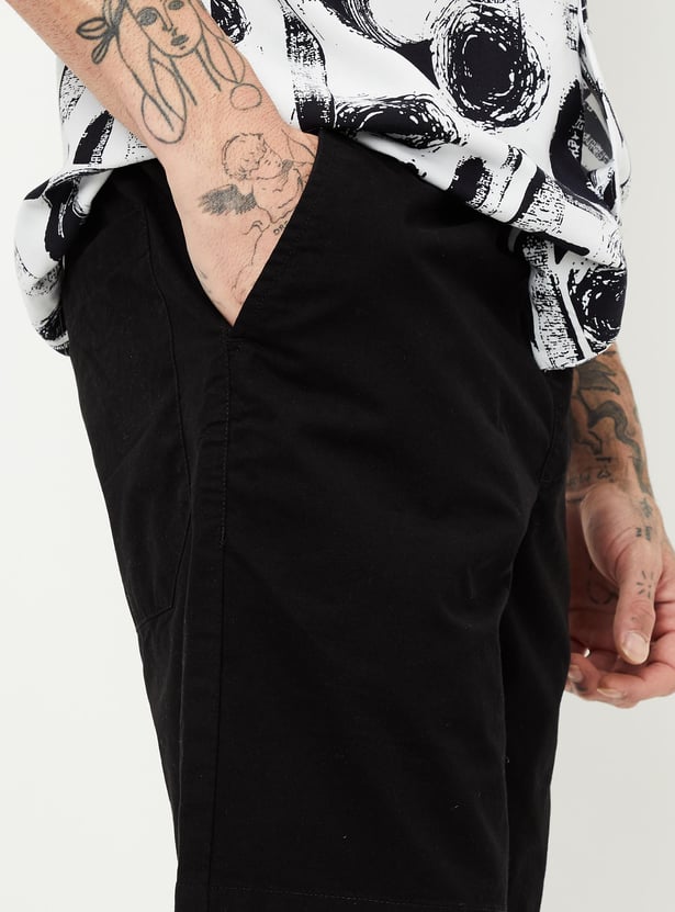 Men Solid Bermuda Shorts