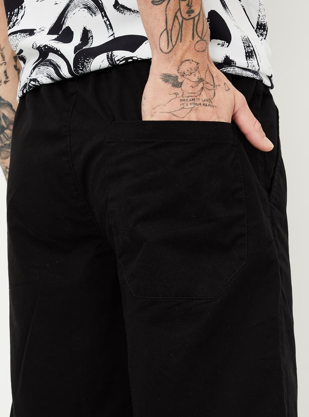 Men Solid Bermuda Shorts