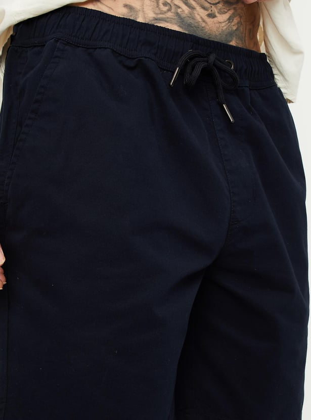 Men Solid Bermuda Shorts