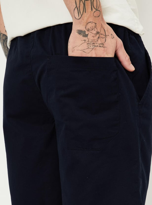 Men Solid Bermuda Shorts