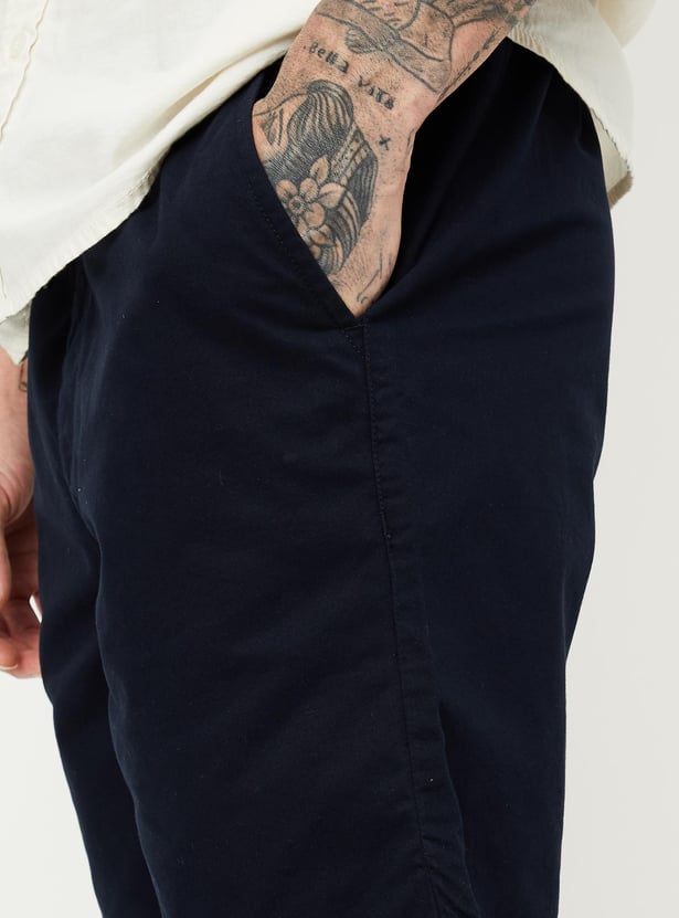 Men Solid Bermuda Shorts