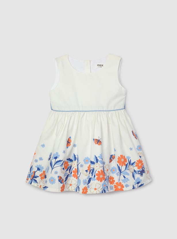 Girls Printed Fit & Flare Dress