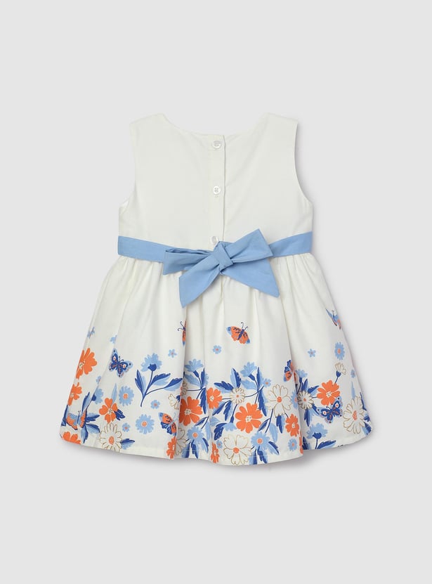 Girls Printed Fit & Flare Dress