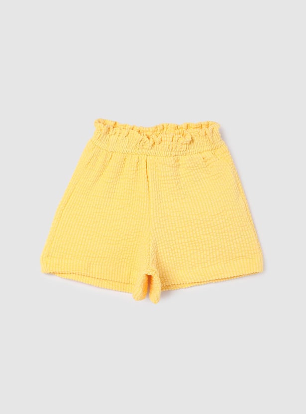 Girls Striped Shorts Set