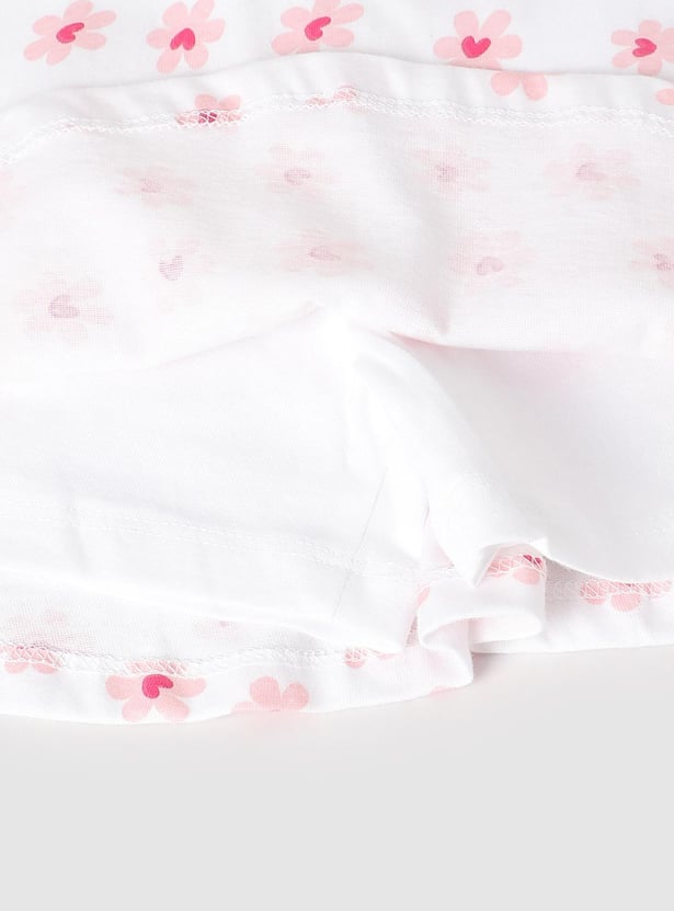 Girls Appliqued Skirt Set