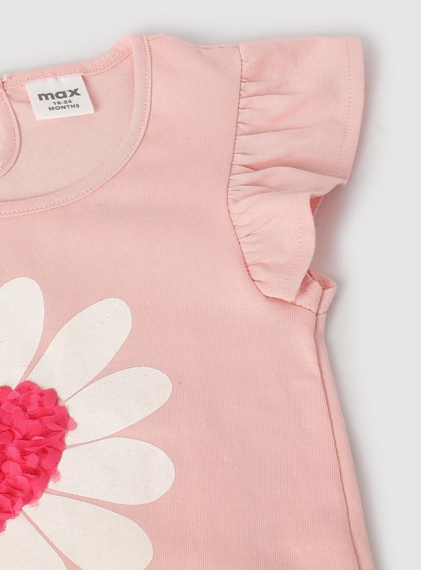 Girls Appliqued Skirt Set