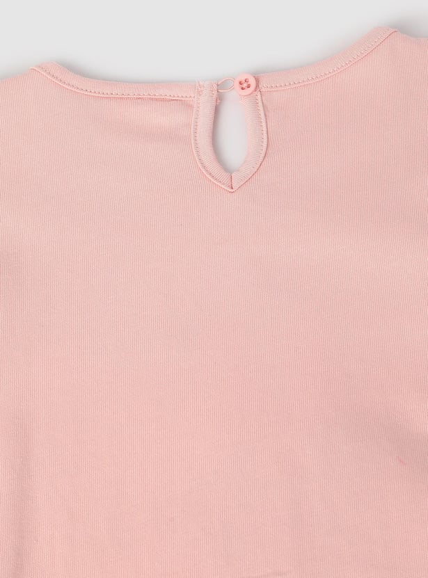 Girls Appliqued Skirt Set