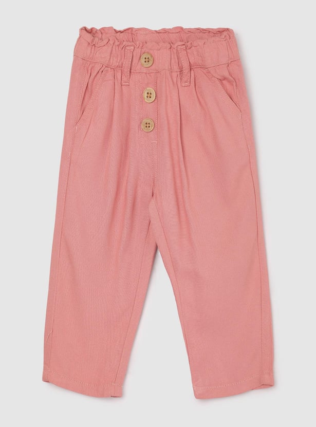 Boys Solid Woven Trousers