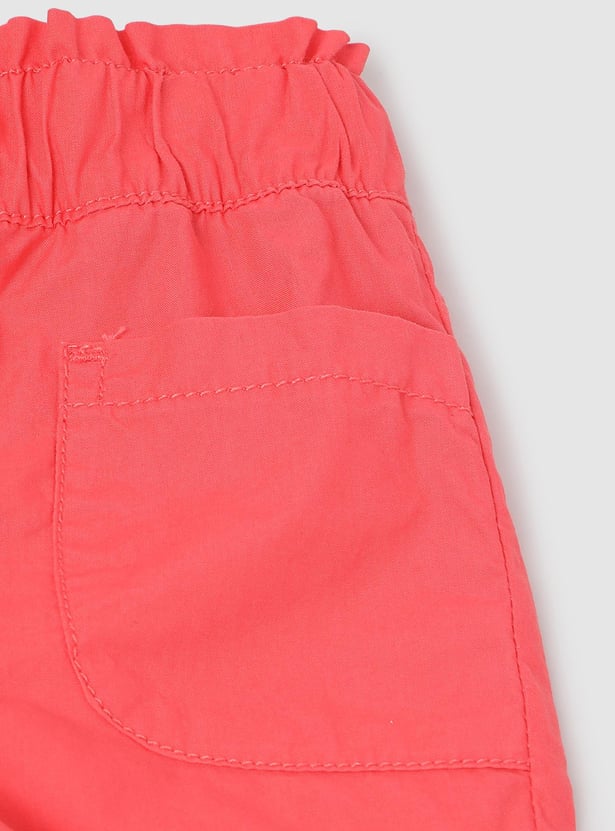 Girls Solid Woven Shorts