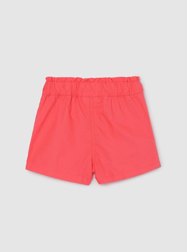 Girls Solid Woven Shorts