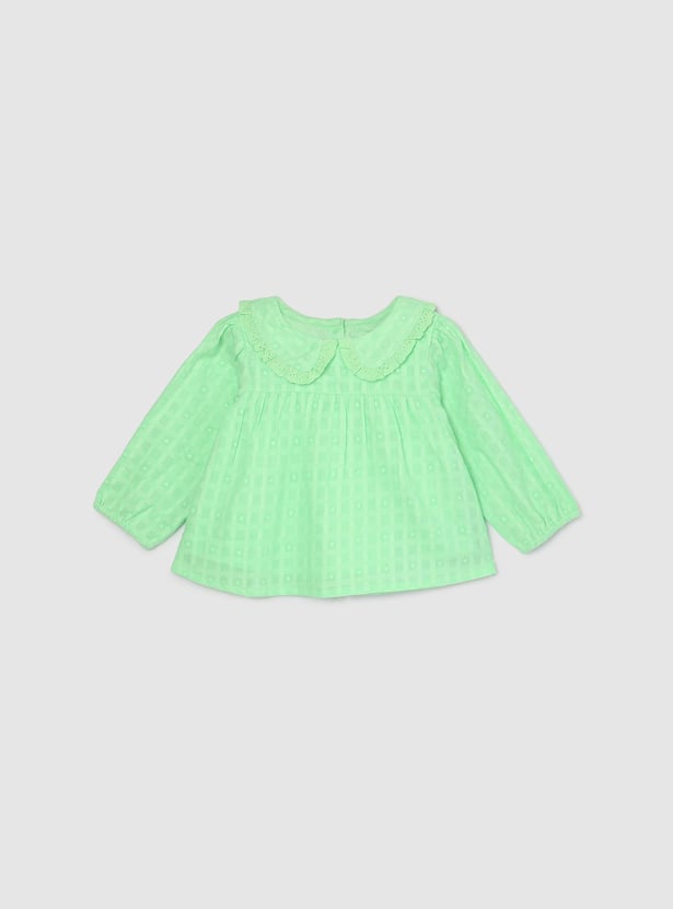 Girls Dobby Woven Top