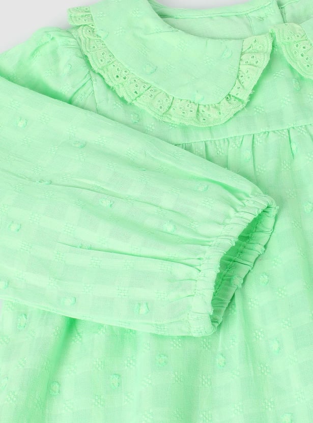 Girls Dobby Woven Top