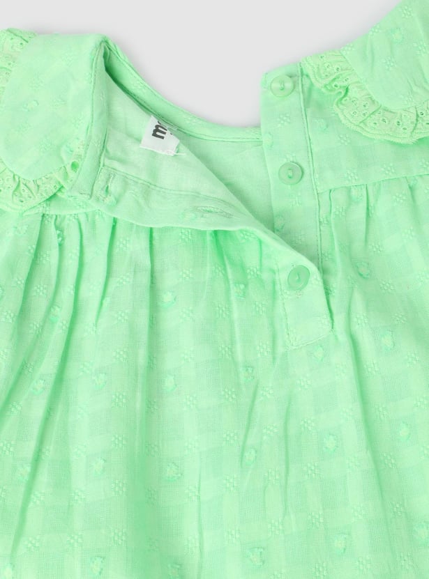 Girls Dobby Woven Top