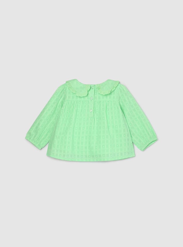 Girls Dobby Woven Top