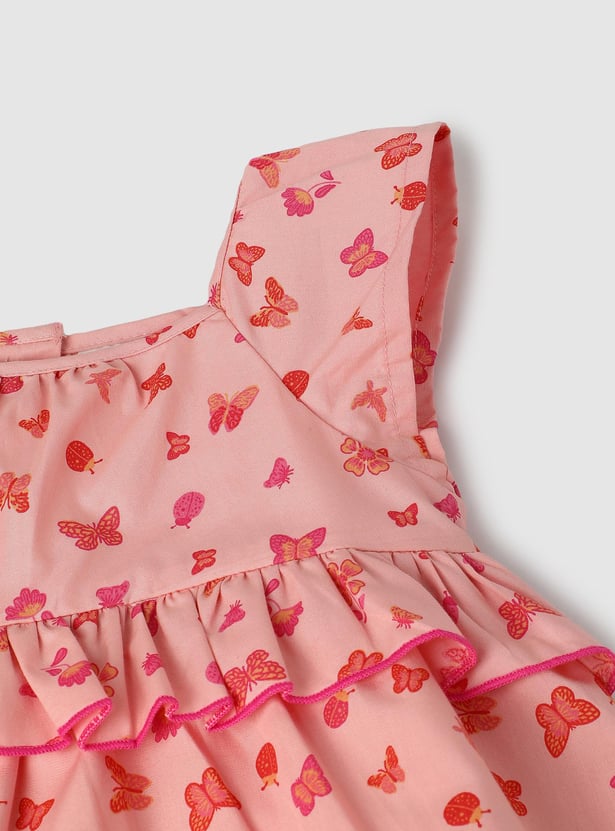 Girls Printed Peplum Top