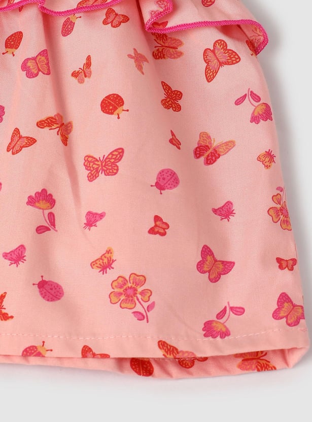 Girls Printed Peplum Top