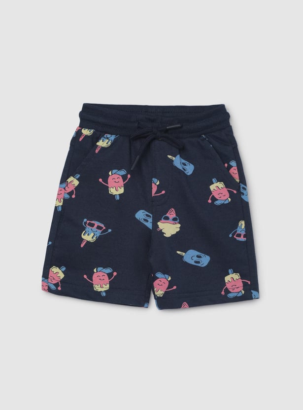 Boys Printed Knitted Shorts