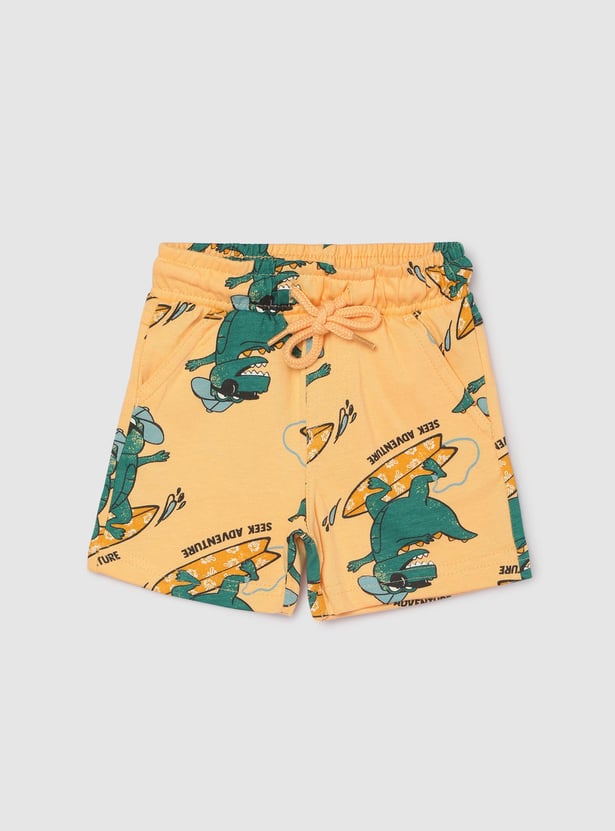 Boys Printed Shorts Set