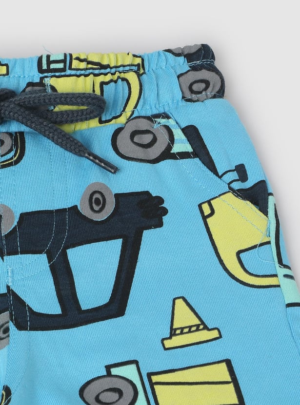 Boys Printed Shorts Set