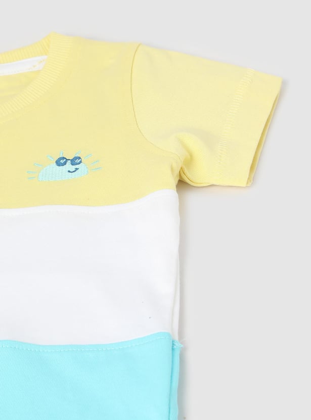 Boys Colourblock Shorts Set