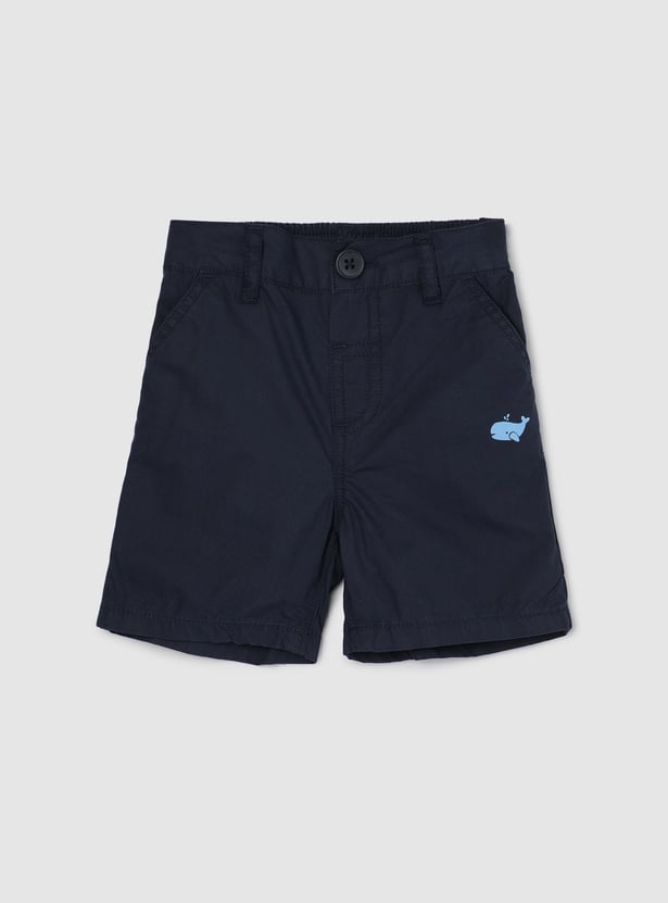 Boys Solid Woven Shorts