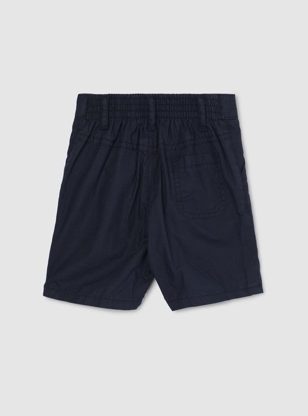 Boys Solid Woven Shorts