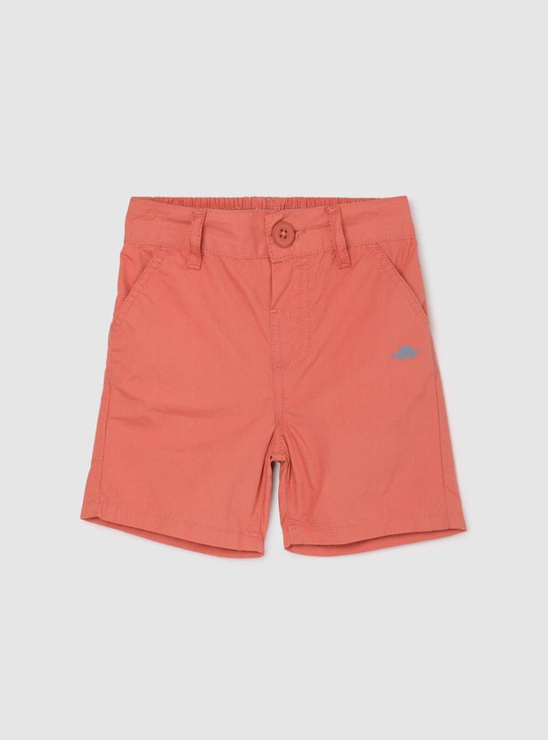 Boys Solid Woven Shorts