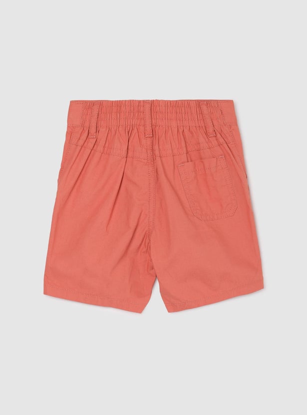 Boys Solid Woven Shorts
