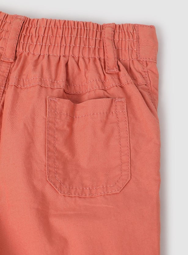 Boys Solid Woven Shorts