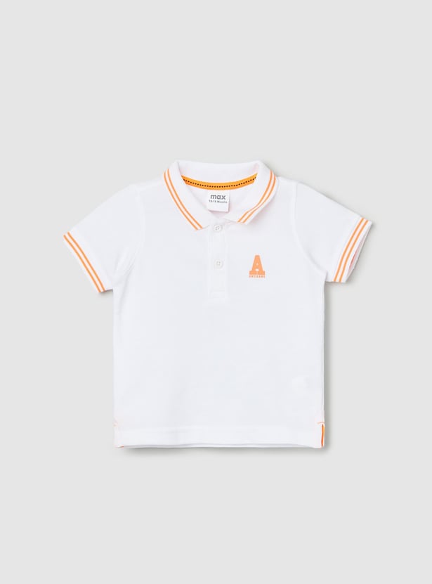 Boys Solid Polo T-shirt