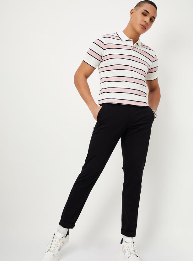 Buy Men Slim Fit Solid Casual Trousers Online at just Rs. 1399.0 ...