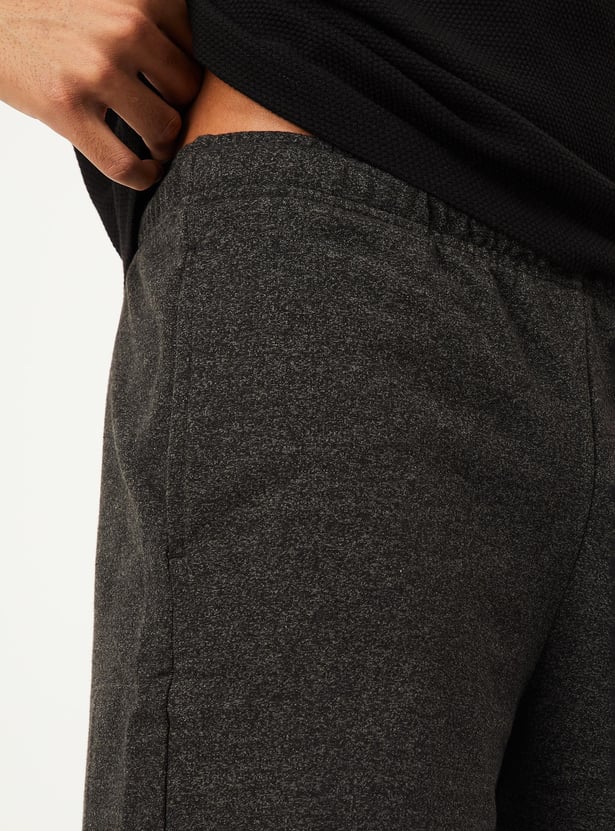 Men Heathered Knit Lounge Shorts