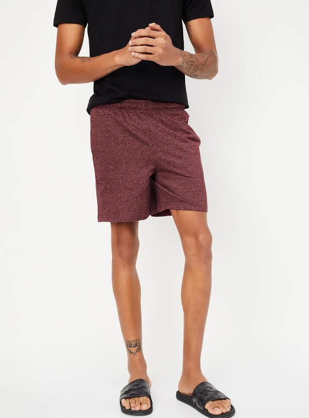 Buy Men Heathered Knit Lounge Shorts Online at just Rs. 499.0 ...