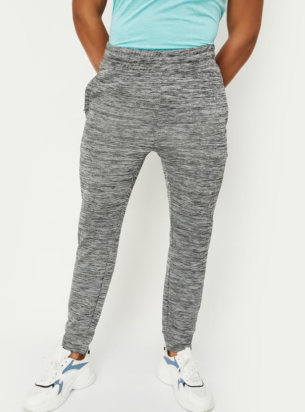 Men Heathered Slim Fit Track Pants