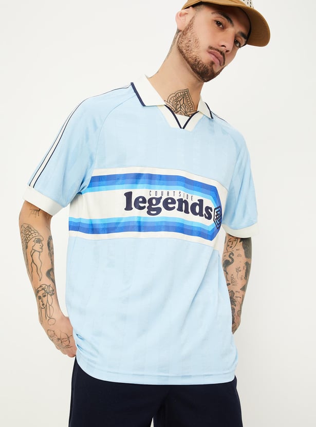 Men Printed Polo T-shirt