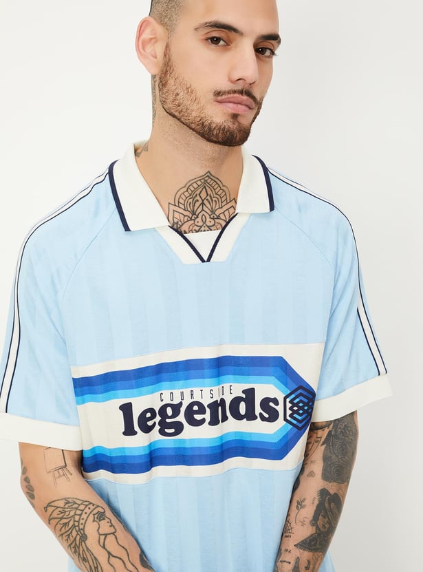 Men Printed Polo T-shirt