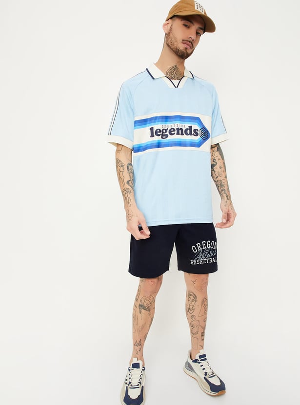 Men Printed Polo T-shirt