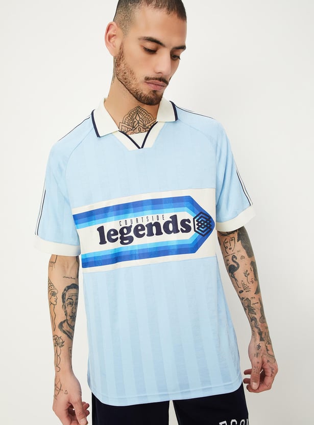 Men Printed Polo T-shirt