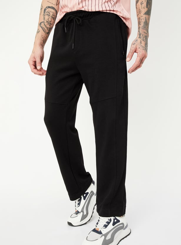 Men Solid Athleisure Track Pants