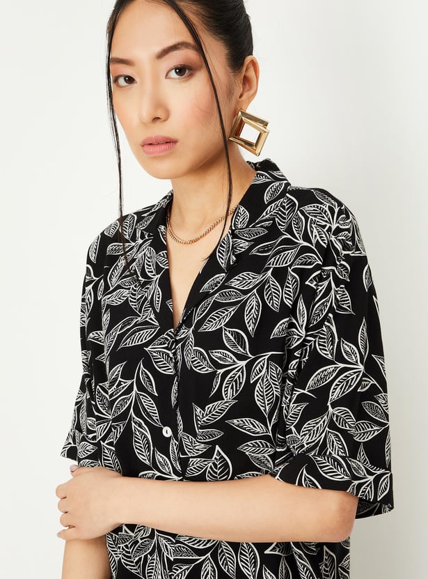 Women Printed Boxy Shirt