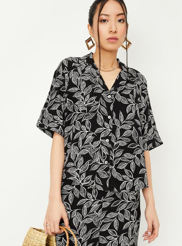 Women Printed Boxy Shirt