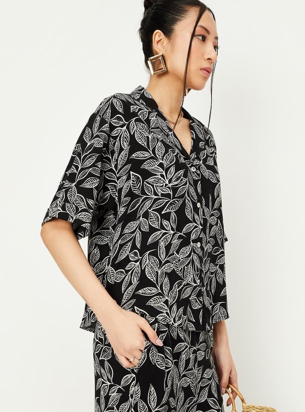 Women Printed Boxy Shirt