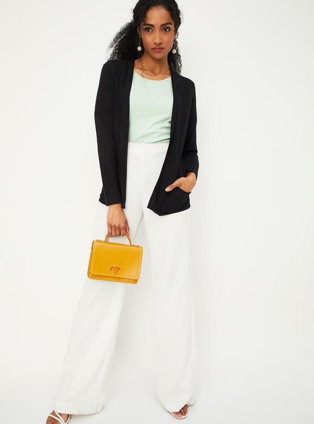 Women Solid Open-Front Shrug