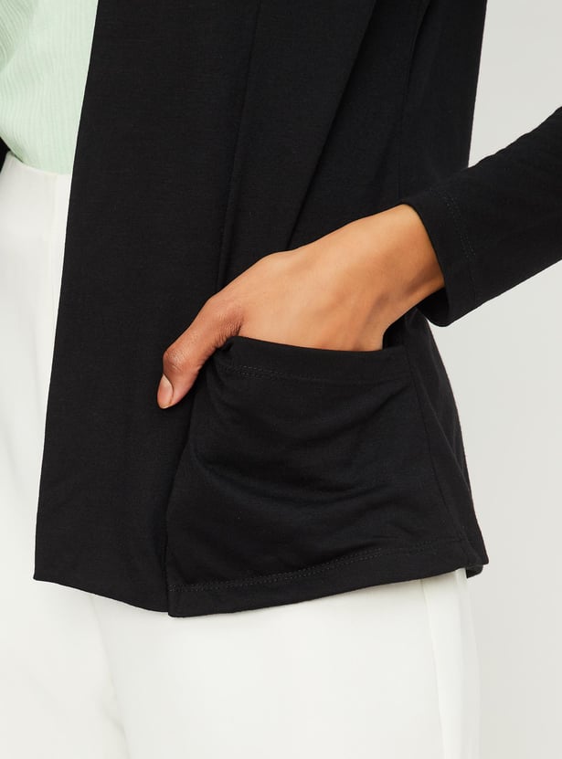 Women Solid Open-Front Shrug